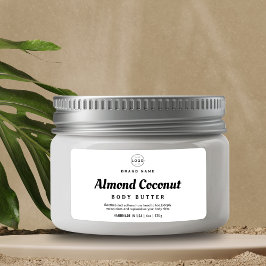 Etiqueta Logotipo minimalista Produto Cosmético Jar