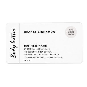 Etiqueta Logotipo minimalista tipografia do produto branco 