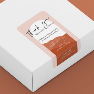 Etiqueta Logotipo Mínimo do Arch Terracotta Obrigado Box Se