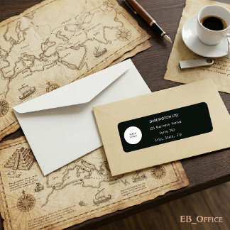Etiqueta Logotipo Personalizado Corporativo Branco Minimali