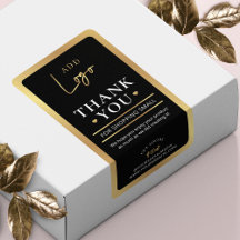 Logotipo preto e Dourado Pedido de negócios Obriga