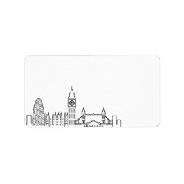Etiqueta London Stylized Skyline | Rótulo do Vazio