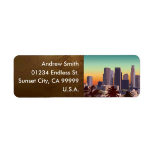 Etiqueta Los Angeles do centro - imagem customizável