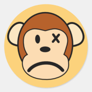 Etiqueta louca do macaco