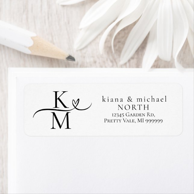 Etiqueta Love Calliografia Initials Swash Black ID940 (Insitu)