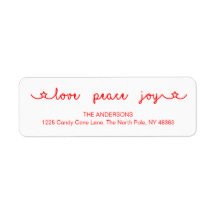 Love Peace Joy Cute Red Return Endereço