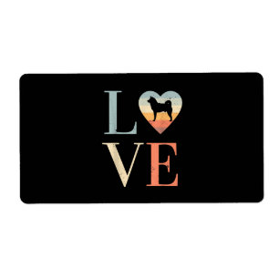 Etiqueta Love Vintage Siberian Husky Gift Oferta de Dias