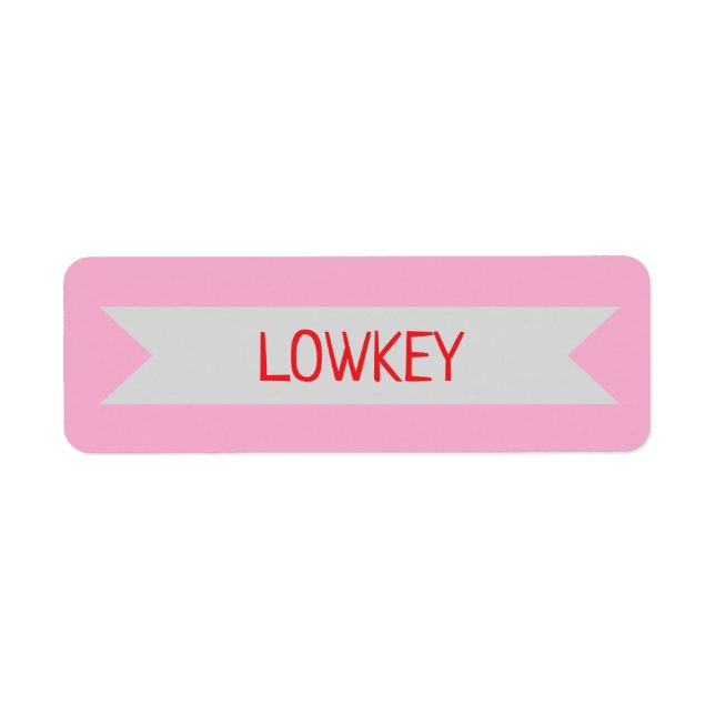 Etiqueta lowkey (Frente)