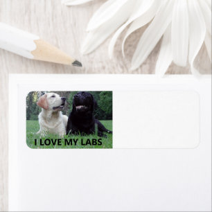 Etiqueta LR I Love My Labs with picture