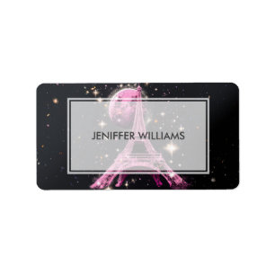 Etiqueta Lua Noturna Torre Eiffel