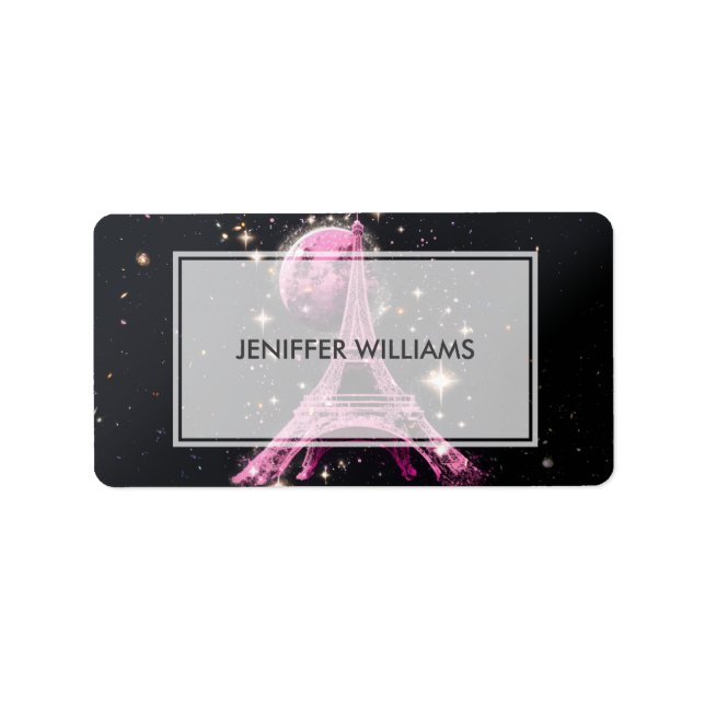 Etiqueta Lua Noturna Torre Eiffel (Frente)