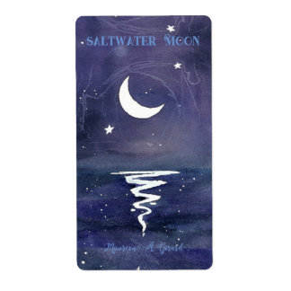 Etiqueta Lua Stars Night Half Maureen Girard Ocean Lake