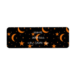Etiqueta luas de estrelas laranja