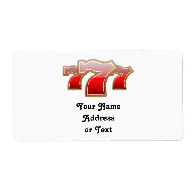 Etiqueta Lucky Sevens - Loja de Máquina (Frente)