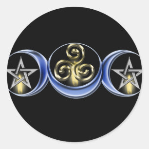 Etiqueta lunar espiral tripla da lua