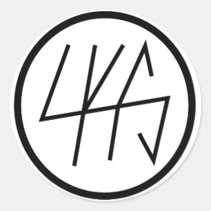 Etiqueta lustrosa redonda do logotipo de LKS