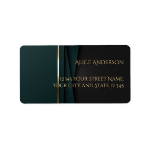 Etiqueta Luxuoso verde dourado elegante profissional empres