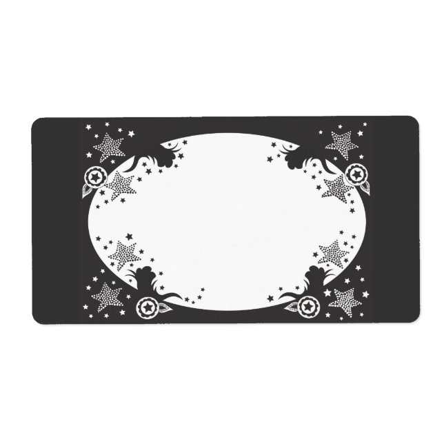Etiqueta Luzes de Confetti Glitter Sparkle Star (Frente)