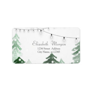 Etiqueta Luzes de Cordas da Floresta Wonderland de inverno