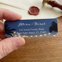 Etiqueta Luzes de String de Palm Sunset