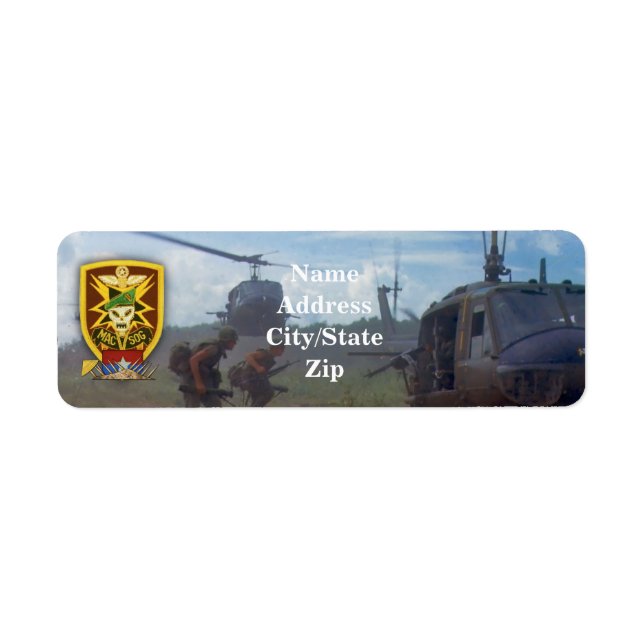 Etiqueta mac v sog macv vietnam am war (Frente)
