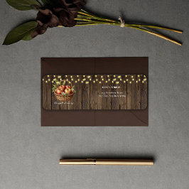 Etiqueta Maçã Do Nosso Chá de fraldas De Madeira Floral Com