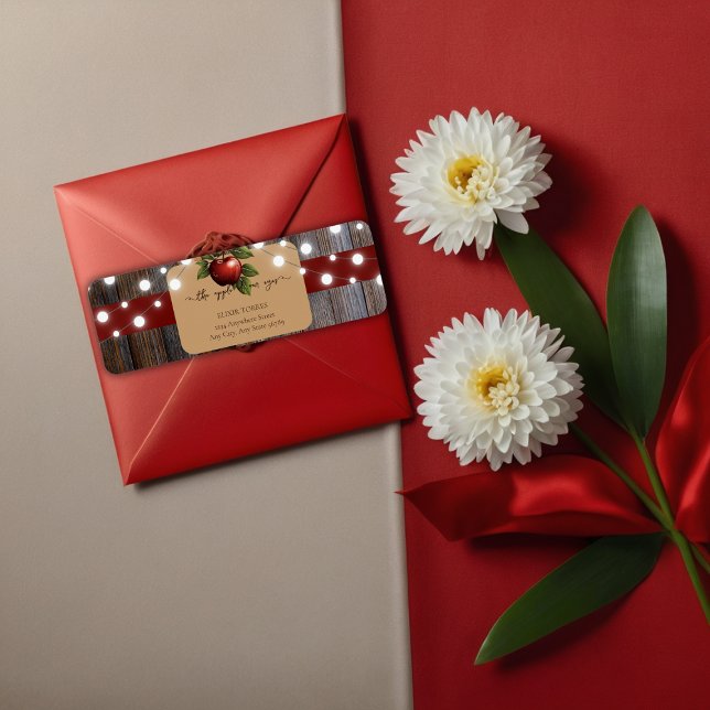 Etiqueta Maçã do nosso Chá de fraldas de queda (Criador carregado)