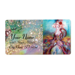 Etiqueta MADAME POMPADOUR, azul brilhante