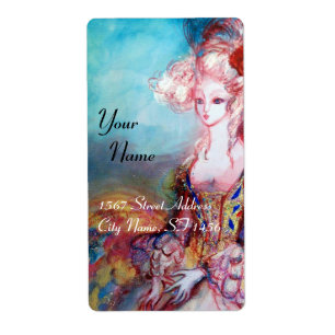 Etiqueta MADAME POMPADOUR, azul brilhante