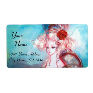 Etiqueta MADAME POMPADOUR, azul brilhante