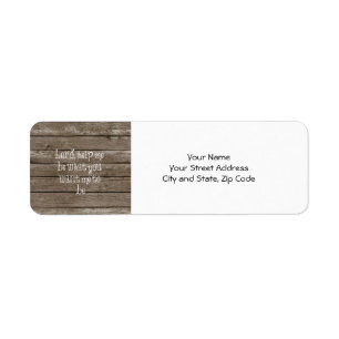 Etiqueta Madeira russa com citação cristã