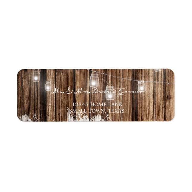 Etiqueta Madeira russa e candeeiros (Frente)