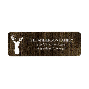 Etiqueta Madeira Rustic Deer Antlers
