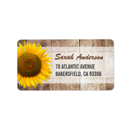 Etiqueta Madeira Rústica de Raça de Girassol