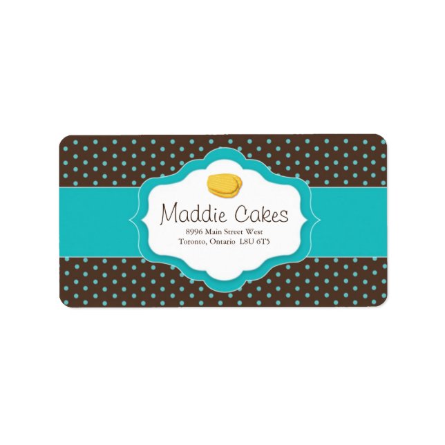Etiqueta Madeleine Cookies Endereço Labels (Frente)