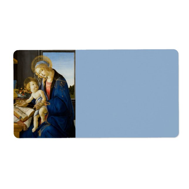 Etiqueta Madona do Livro de Botticelli (Frente)