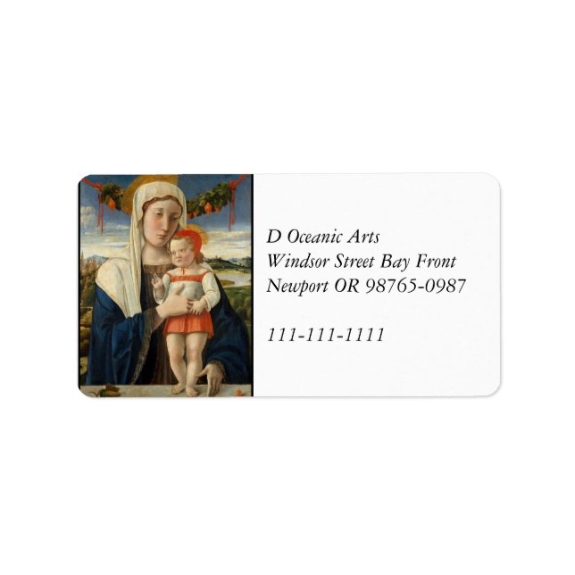 Etiqueta Mãe e Criança sob Garland (Frente)