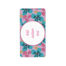 Etiqueta Mãe personalizada rosa floral