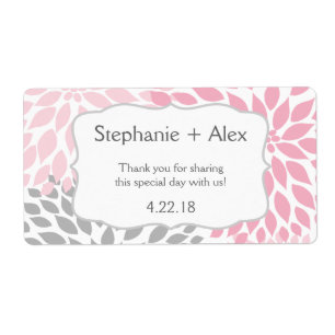 Etiqueta Mãe rosa e Cinza, frasco de água... personalize-o!