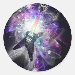 Etiqueta mágica da música da guitarra