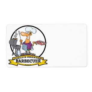 ETIQUETA MAIOR CARTÃO DE HOMENS BARBEQUER DO MUNDO