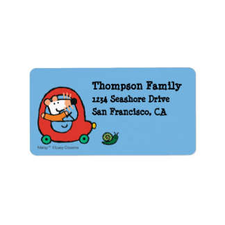 Etiqueta Maisy dirige um carro vermelho bonito