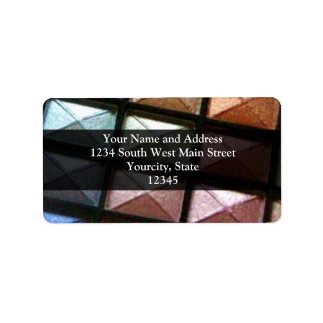 Etiqueta Makeup Geométrico Eyeshadow (Frente)