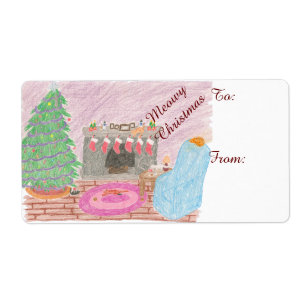 Etiqueta Mal-gatinho (natal)