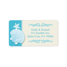 Etiqueta Malibu Blue Beach Shell Endereço