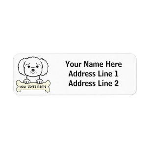Etiqueta Maltês personalizado