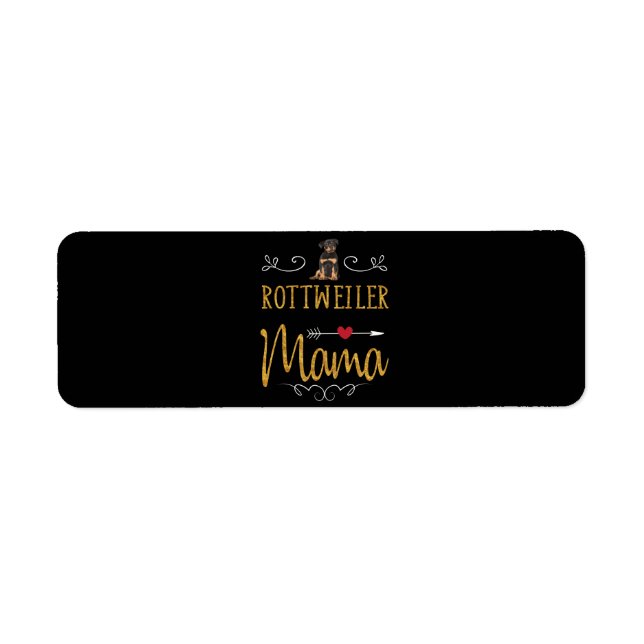 Etiqueta Mamã do amor rottweiler (Frente)