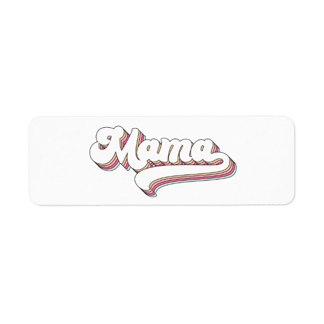 Etiqueta Mama Retro (Frente)