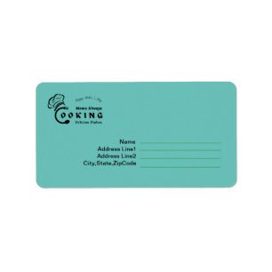 Etiqueta Mama sempre Cozinhar deliciosos pratos Design