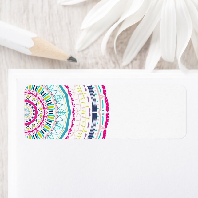 Etiqueta mandala colorida (Insitu)